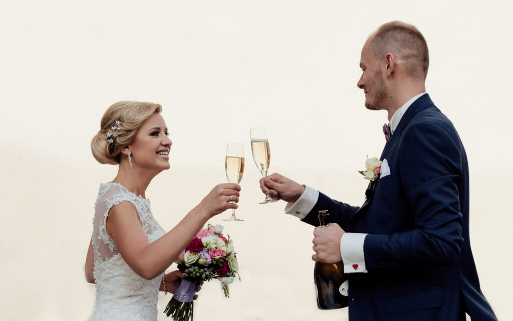 Toast after wedding ceremony by Martin Lucas Sydney Wedding Photography